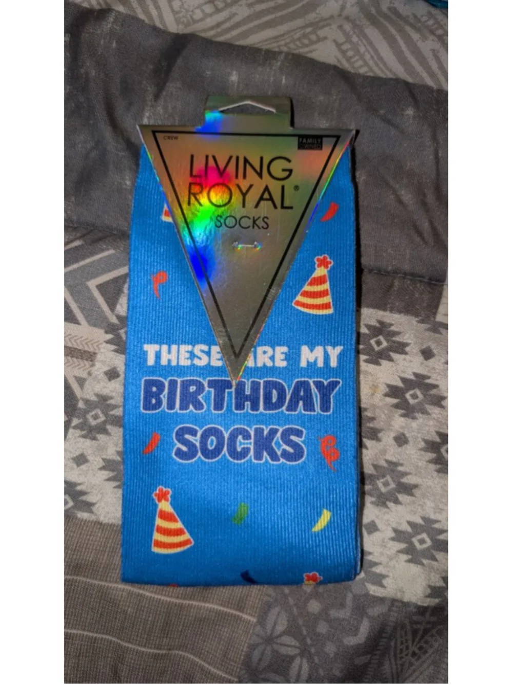 Living Royal Birthday Crew Socks One Size